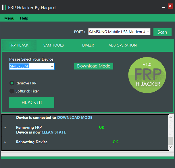 تحميل أداة All Samsung Frp HiJacker by Hagard  