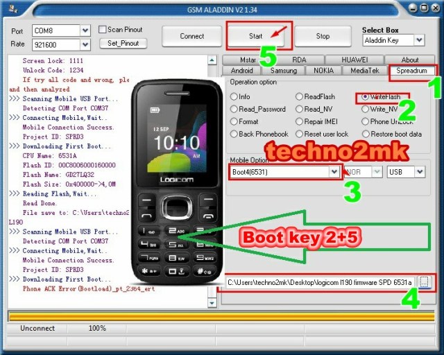 فلاش الهاتف logicom l190 firmware SPD 6531A فلاش الهاتف logicom l190 firmware SPD 6531A